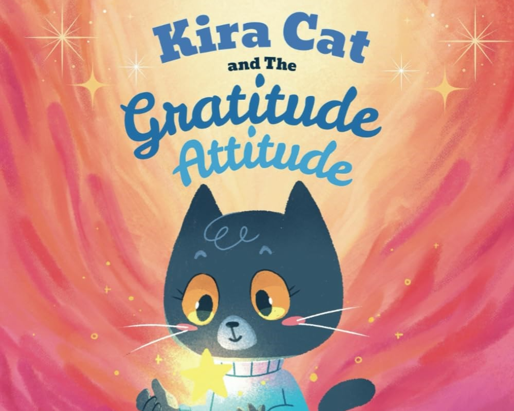 Image of book cover of "Kira Cat and the Gratitude Attitude," by E. Clare Nehls.